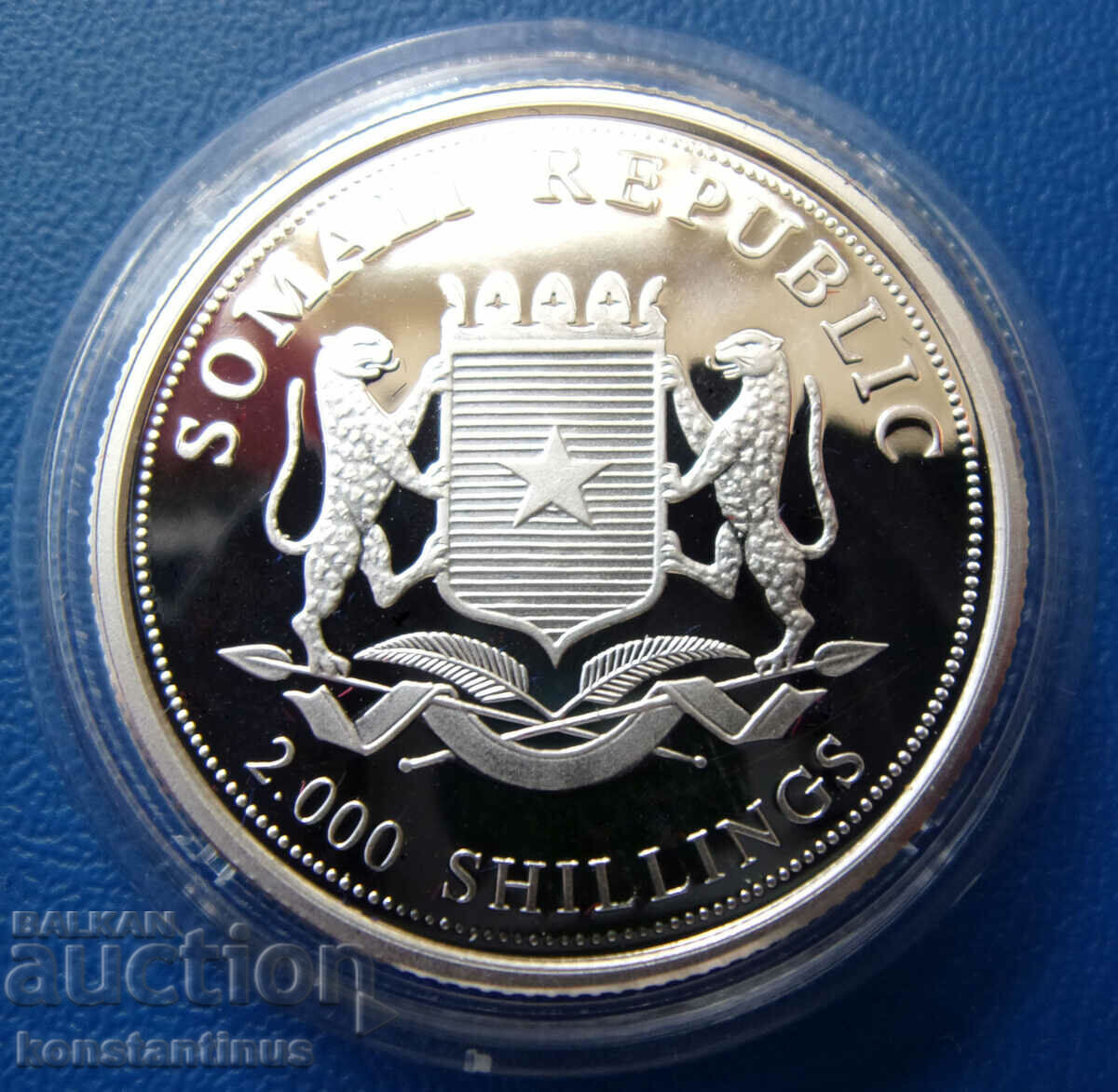 Somalia 2000 Shilling 2005 UNC PROOF Rar cu preț € 28.12 | 55.00 BGN Somalia 2000 Shilling 2005 UNC PROOF Rar cu preț € 28.12 | 55.00 BGN