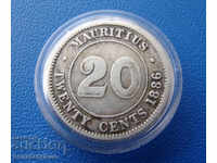 Mauritius 20 Cent 1886 Rare