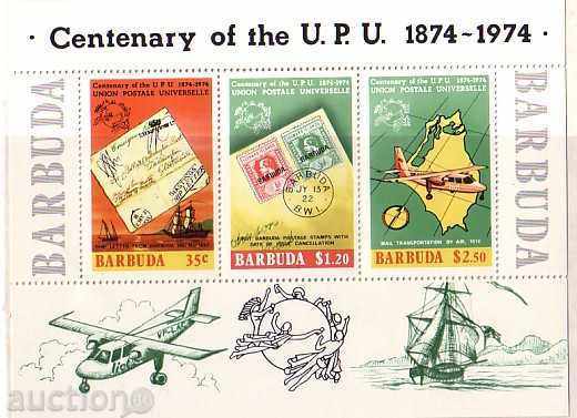 Barbuda 1974 UPU block