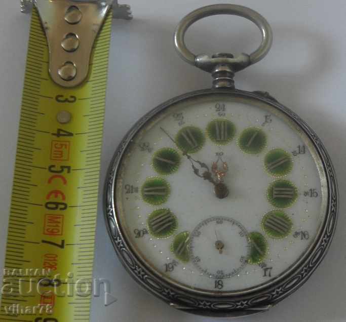 Ceas-reglator-regulator uriaș argintiu de buzunar cu preț € 159.99 | 312.91 BGN Ceas-reglator-regulator uriaș argintiu de buzunar cu preț € 159.99 | 312.91 BGN