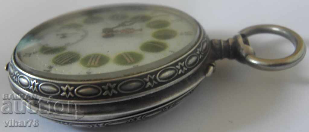 Licitație Ceas-reglator-regulator uriaș argintiu de buzunar Licitație Ceas-reglator-regulator uriaș argintiu de buzunar