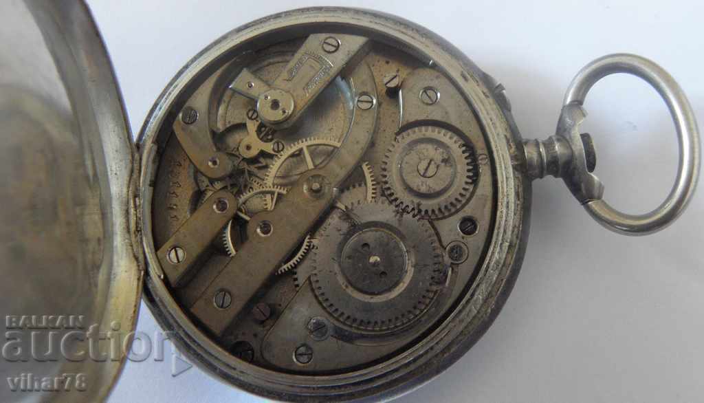 Ceas-reglator-regulator uriaș argintiu de buzunar - 6 Ceas-reglator-regulator uriaș argintiu de buzunar - 6