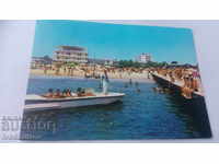 Пощенска картичка Слънчев бряг Плажът 1966