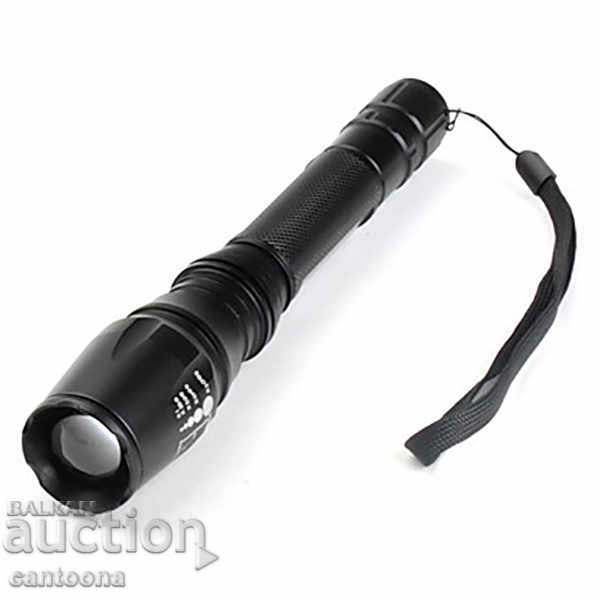POLICE CREE T6 flashlight with 2 batteries and weapon trigger