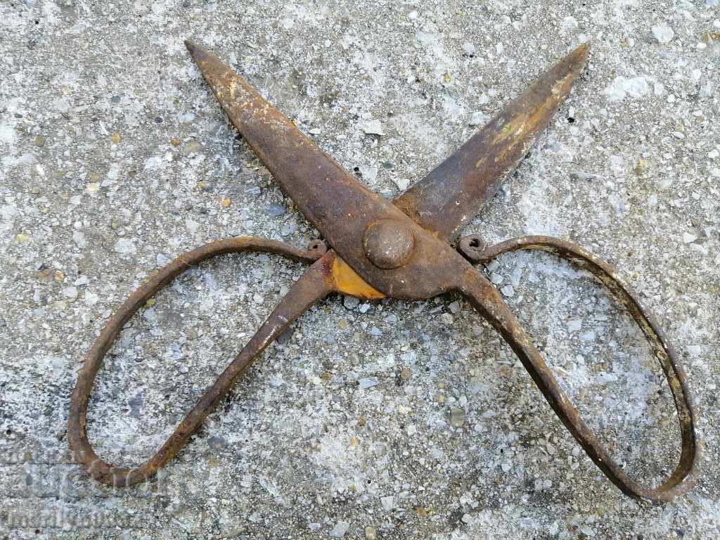 Δημοπρασία Παλιά χέρι-πλαστά ψαλίδι, σίδερο