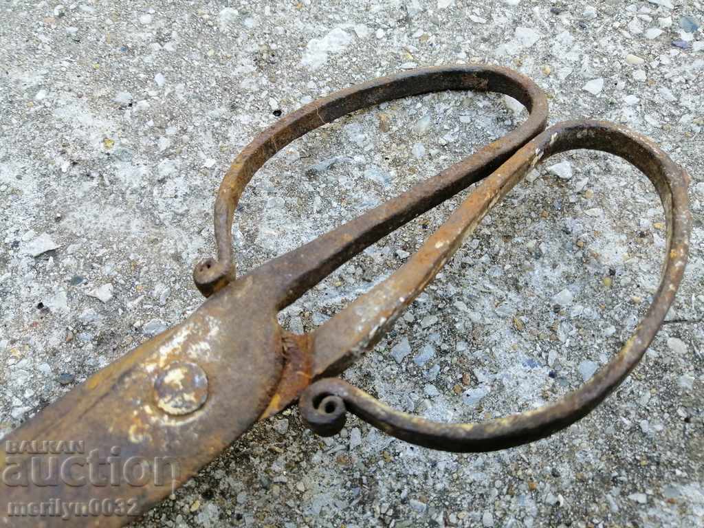 Παλιά χέρι-πλαστά ψαλίδι, σίδερο - 6