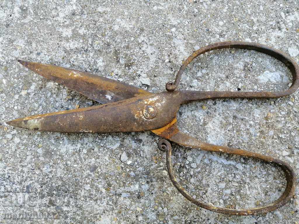 Παλιά χέρι-πλαστά ψαλίδι, σίδερο - 7
