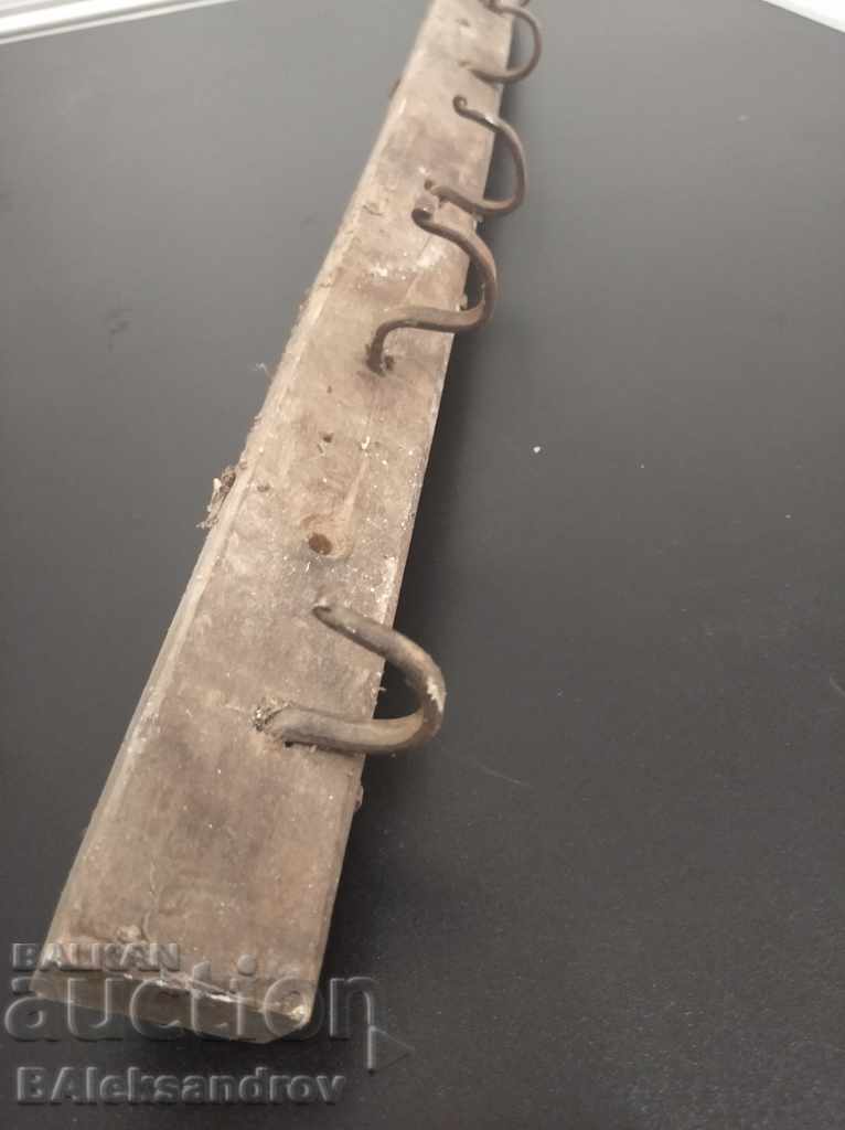 Old forged hanger with price 5.00 BGN | € 2.56
