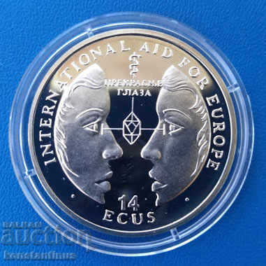 Gibraltar 14 ECU 15 Euro 1994 UNC PROOF Rare