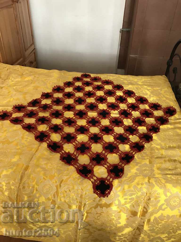 Tablecloth 87/87 cm, cotton with velvet
