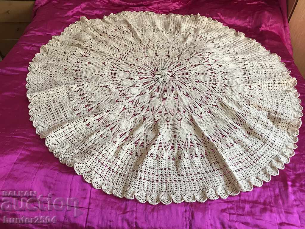 Cotton tablecloth, one hook, diameter 150 cm with price 69.95 BGN | € 35.76 Cotton tablecloth, one hook, diameter 150 cm with price 69.95 BGN | € 35.76