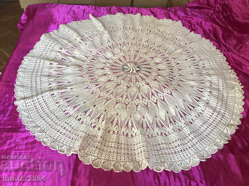 Cotton tablecloth, one hook, diameter 150 cm