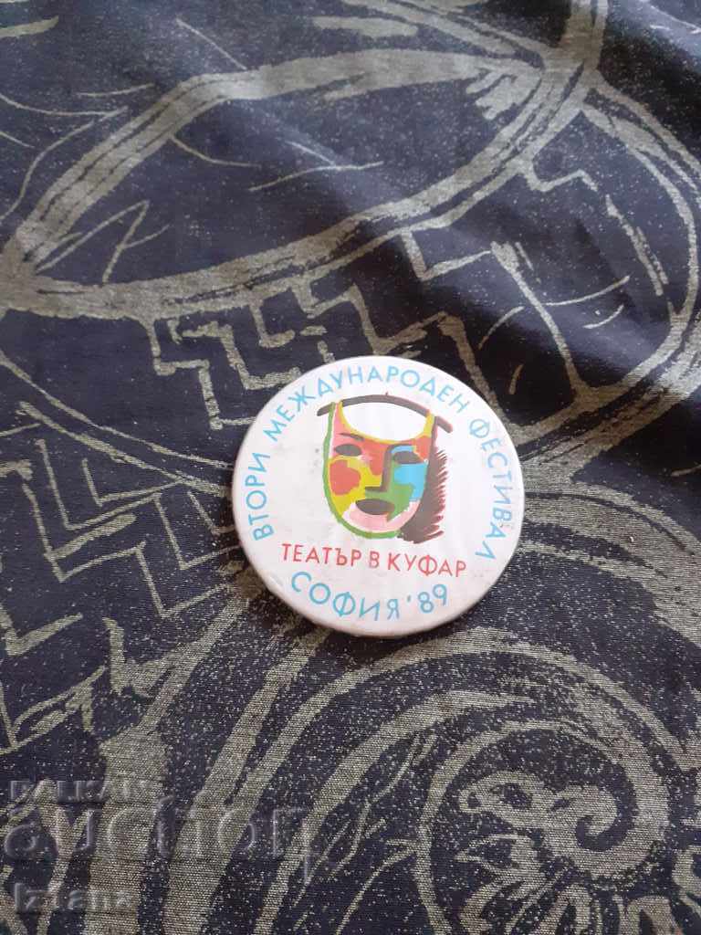 Old Theater Badge in a Suitcase Old Theater Badge in a Suitcase