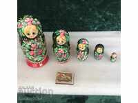 Hand-painted Matryoshka Dolls, Russian Souvenir