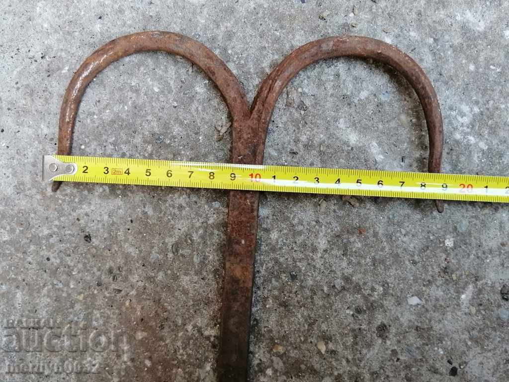 An old forged scraping hook, double twin - 5 An old forged scraping hook, double twin - 5
