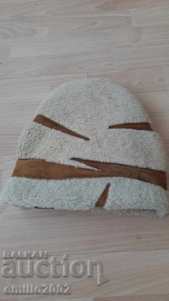 Auction Leather hat lamb or sheepskin Auction Leather hat lamb or sheepskin