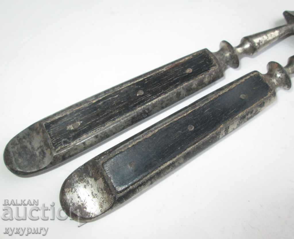 19th century two old forks with ebony handle with price 20.00 BGN | € 10.23