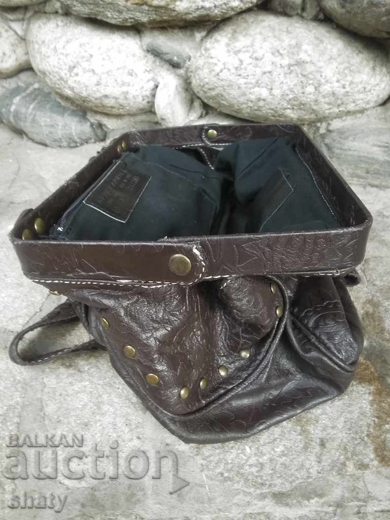 Italian leather women's bag. - 6