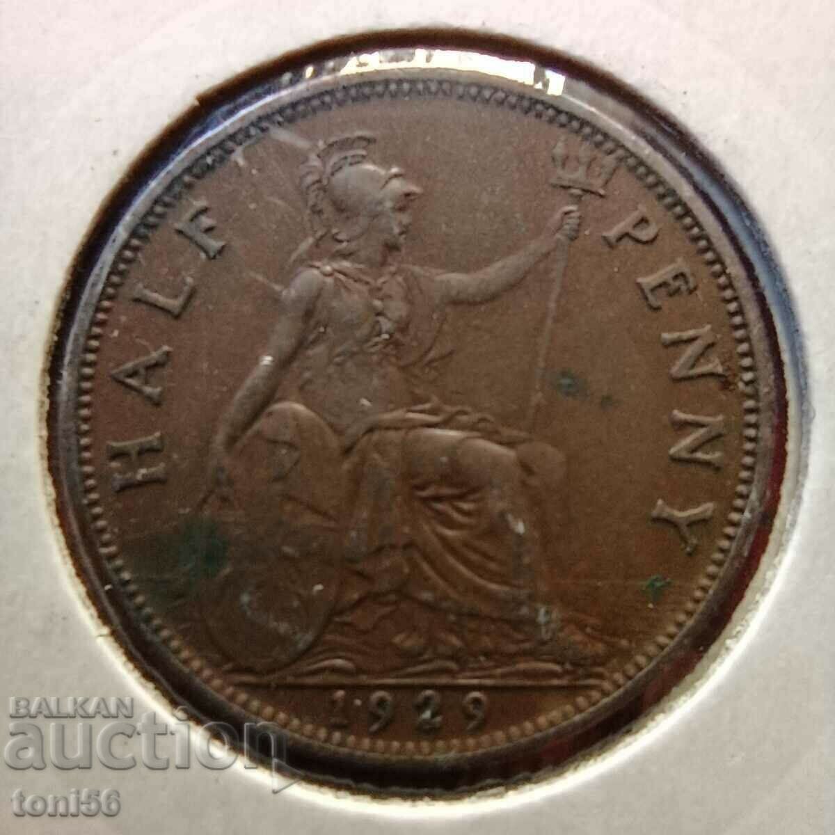 Anglia 1/2 penny 1929