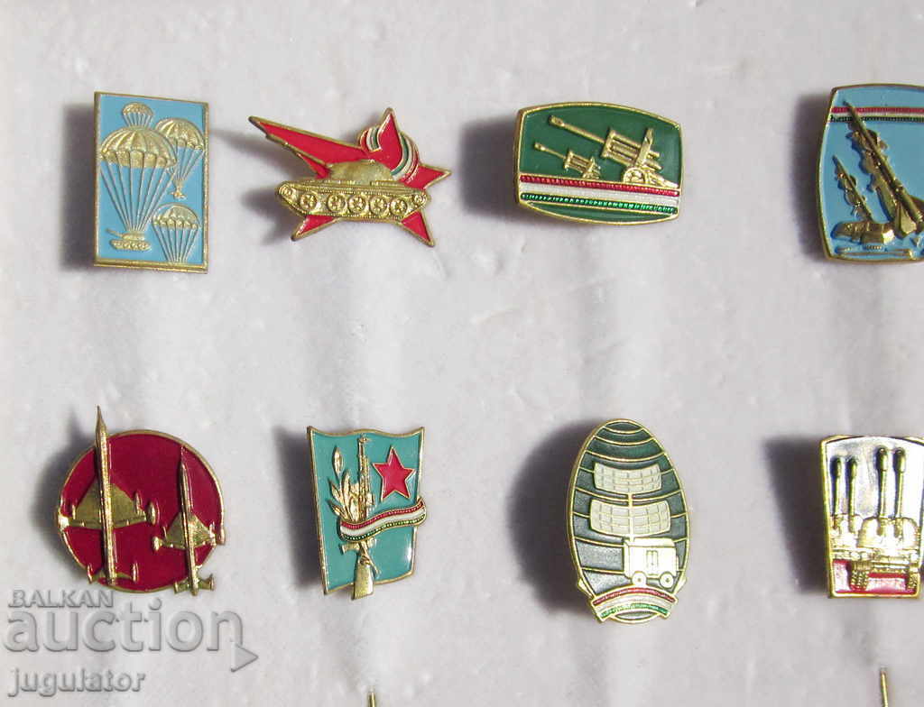 Auction collection of old Hungarian military insignia badges in a box Auction collection of old Hungarian military insignia badges in a box