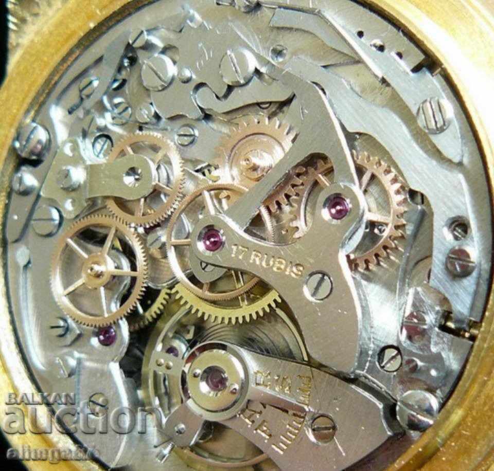 Златен часовник хронограф Chronographe Suisse - 5