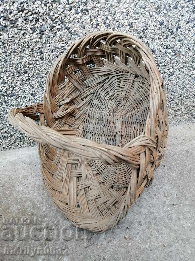 Old wicker basket, wooden, basket, paneer with price 44.00 BGN | € 22.50