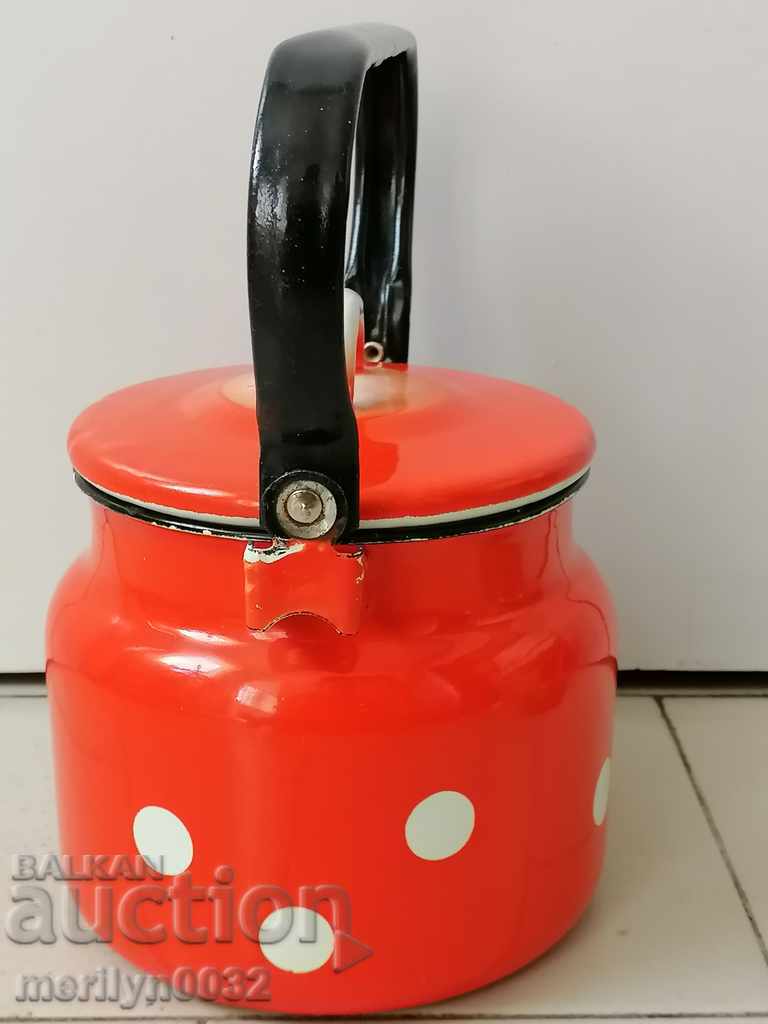 Delivery of Enamelled teapot from the social court with enamel USSR Delivery of Enamelled teapot from the social court with enamel USSR