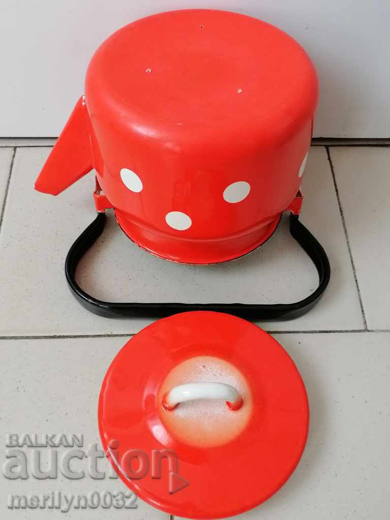 Enamelled teapot from the social court with enamel USSR - 7 Enamelled teapot from the social court with enamel USSR - 7