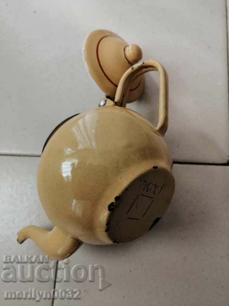 Εμαγιέ τσαγιέρα σοβιετικής εποχής, σκεύος με σμάλτο ΕΣΣΔ - 5 Εμαγιέ τσαγιέρα σοβιετικής εποχής, σκεύος με σμάλτο ΕΣΣΔ - 5