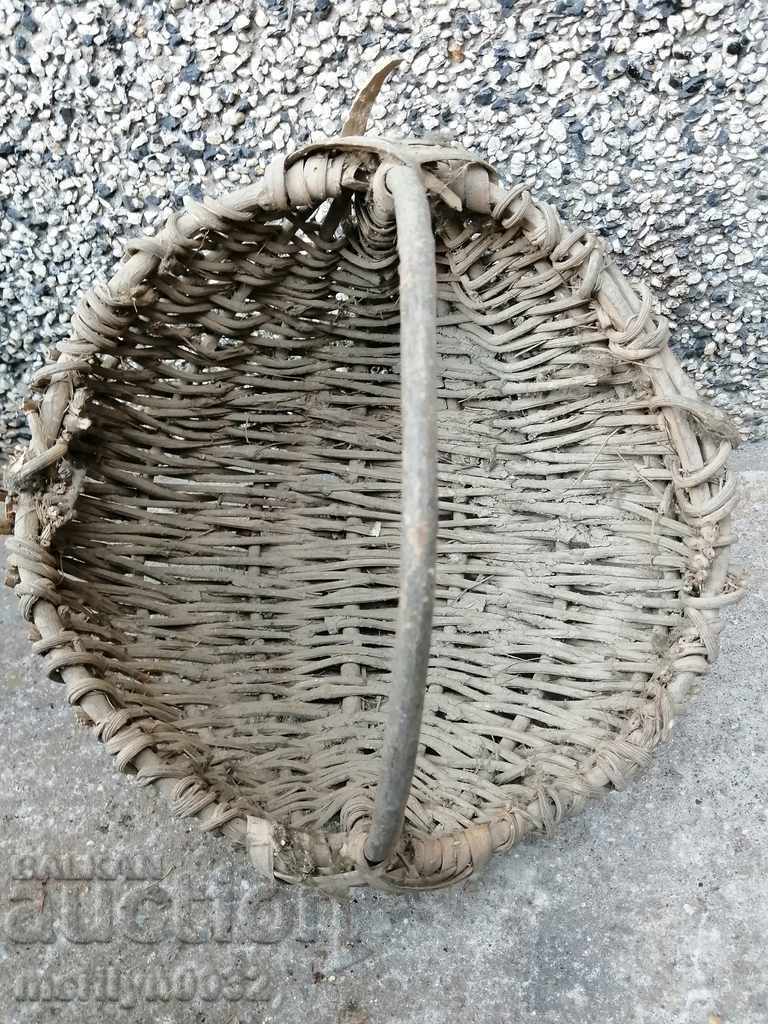 Old wicker basket, wooden, basket, paneer with price 43.00 BGN | € 21.99 Old wicker basket, wooden, basket, paneer with price 43.00 BGN | € 21.99