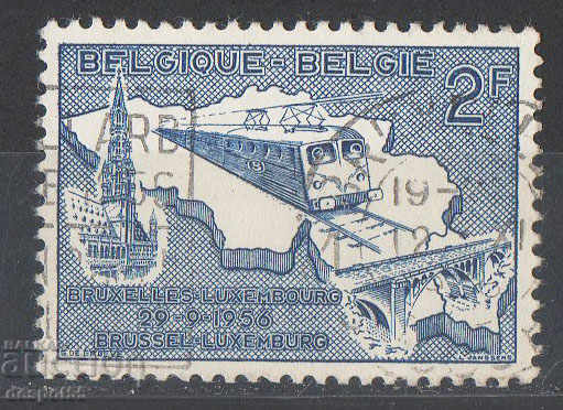1956. Белгия. Електрическата железница Брюксел-Люксембург.