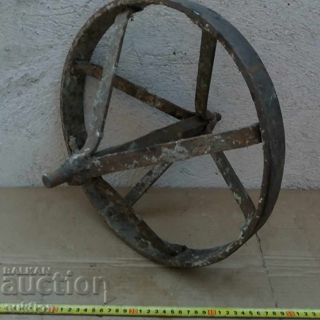 OLD MASSIVE FORGED WHEEL FOR DECORATION with price 13.99 BGN | € 7.15 OLD MASSIVE FORGED WHEEL FOR DECORATION with price 13.99 BGN | € 7.15
