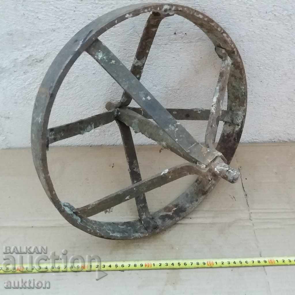 OLD MASSIVE FORGED WHEEL FOR DECORATION - 5 OLD MASSIVE FORGED WHEEL FOR DECORATION - 5