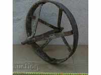 OLD MASSIVE FORGED WHEEL FOR DECORATION