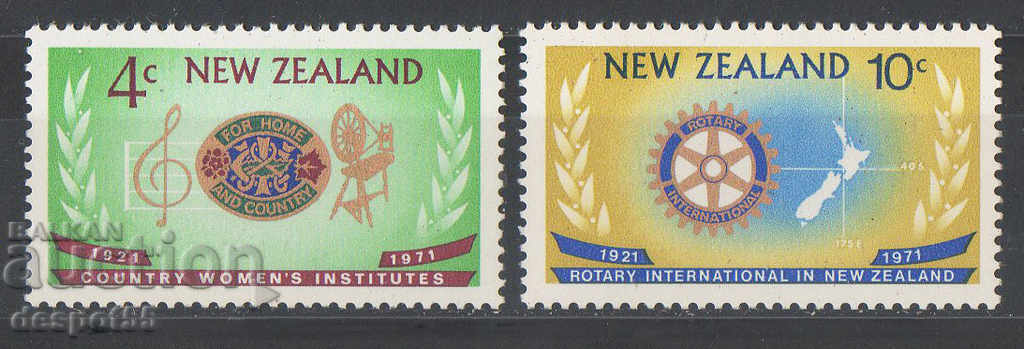 1971. New Zealand. Different anniversaries.