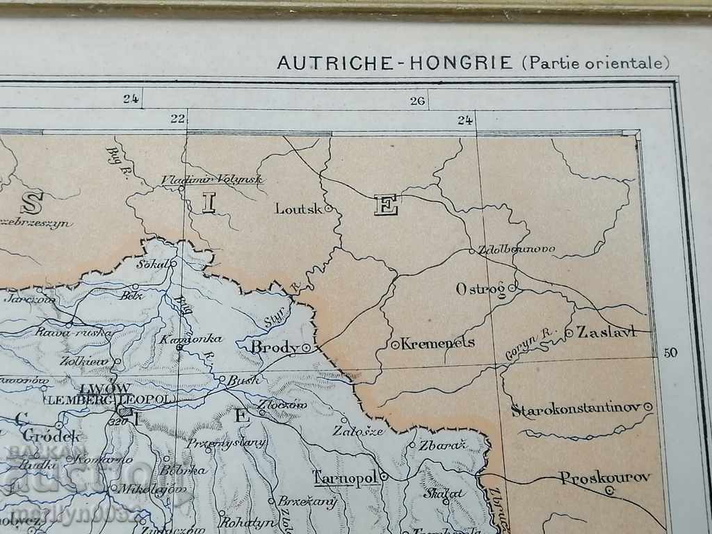 Map of Austria-Hungary in a portrait frame, 1894 - 7 Map of Austria-Hungary in a portrait frame, 1894 - 7