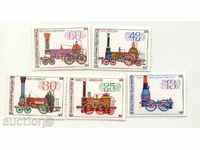 Чисти марки Локомотиви 1984 от България