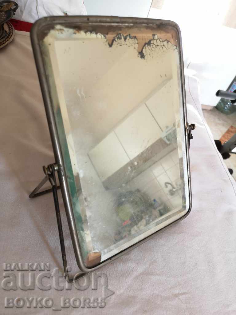 Large Antique Royal Crystal Table Mirror