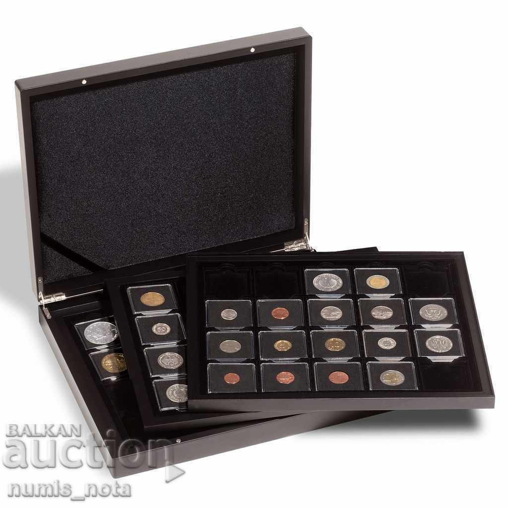 LUXURY BOX FOR STORAGE OF 60 COINS IN QUADRUM CAPSULES