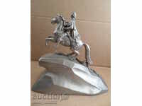 Statue Peter the Great on horseback aluminum plastic figure