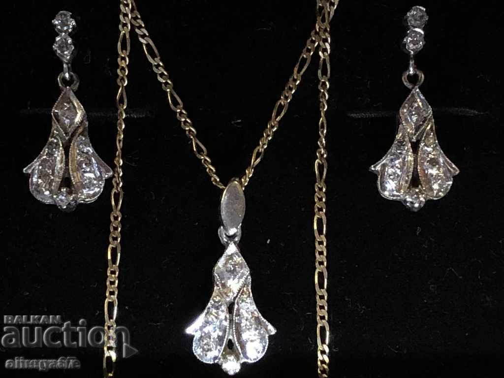 Platinum Diamond Earrings Gold Platinum Diamond Earrings - 6