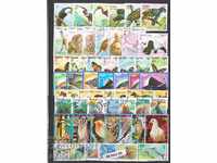 Fauna-Animale, Păsări, Fluturi lot de 8 numere cu print