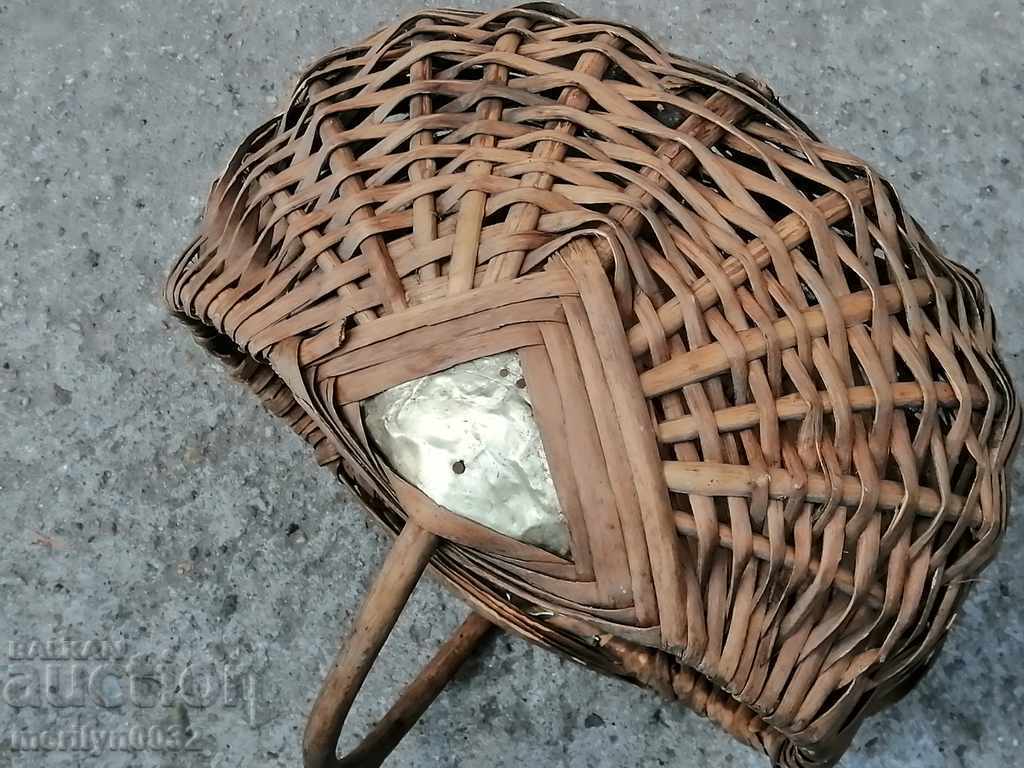 Παλιό ψάθινο καλάθι, ξύλινο, καλάθι, πάνελ - 5 Παλιό ψάθινο καλάθι, ξύλινο, καλάθι, πάνελ - 5