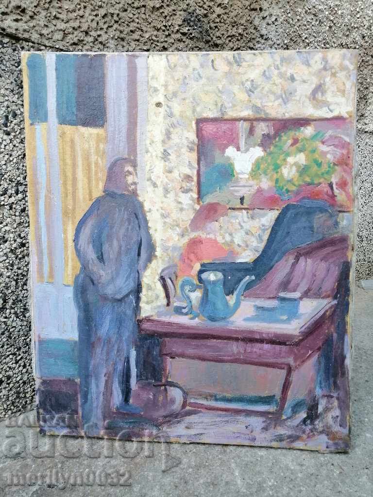 Pictură veche, ulei, vopsele în ulei, pictură 58/48 cm - 6 Pictură veche, ulei, vopsele în ulei, pictură 58/48 cm - 6