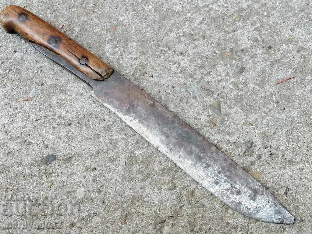 Old forged butcher knife blade - 7 Old forged butcher knife blade - 7