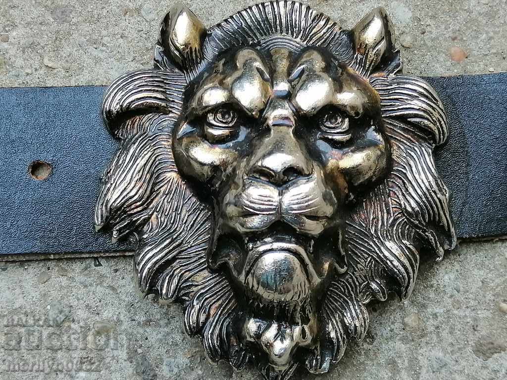 Leather belt with buckle, lion buckle with price 99.00 BGN | € 50.62 Leather belt with buckle, lion buckle with price 99.00 BGN | € 50.62
