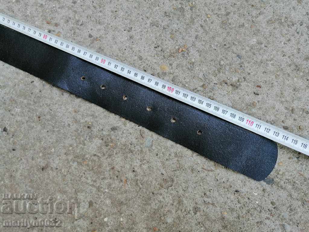 Leather belt with buckle, lion buckle - 5 Leather belt with buckle, lion buckle - 5