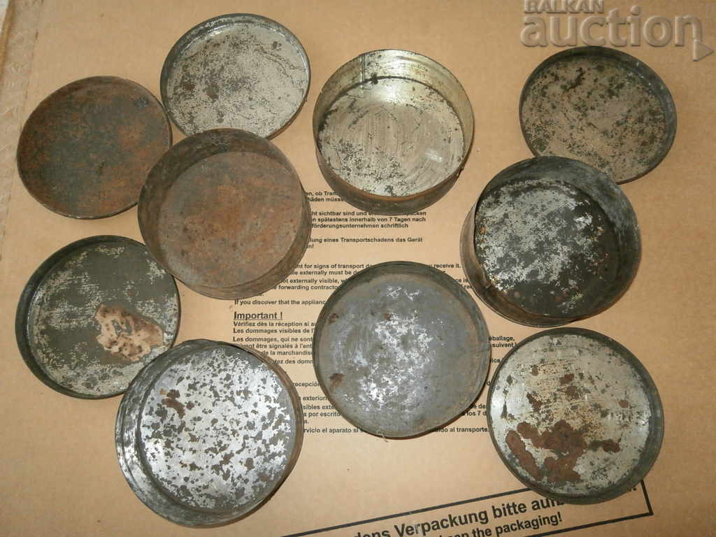 lot vintage retro metal boxes 60s - 5