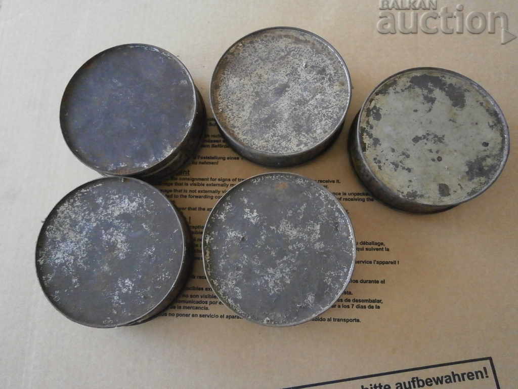 lot vintage retro metal boxes 60s - 6