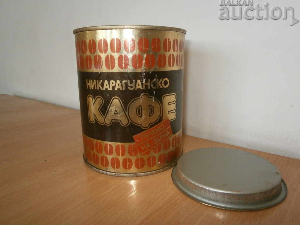 cutie de cafea retro metal vintage
